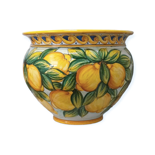 Vaso ceramica limoni caltagirone