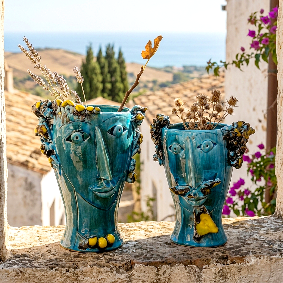 Sicilian ceramic Moorish heads