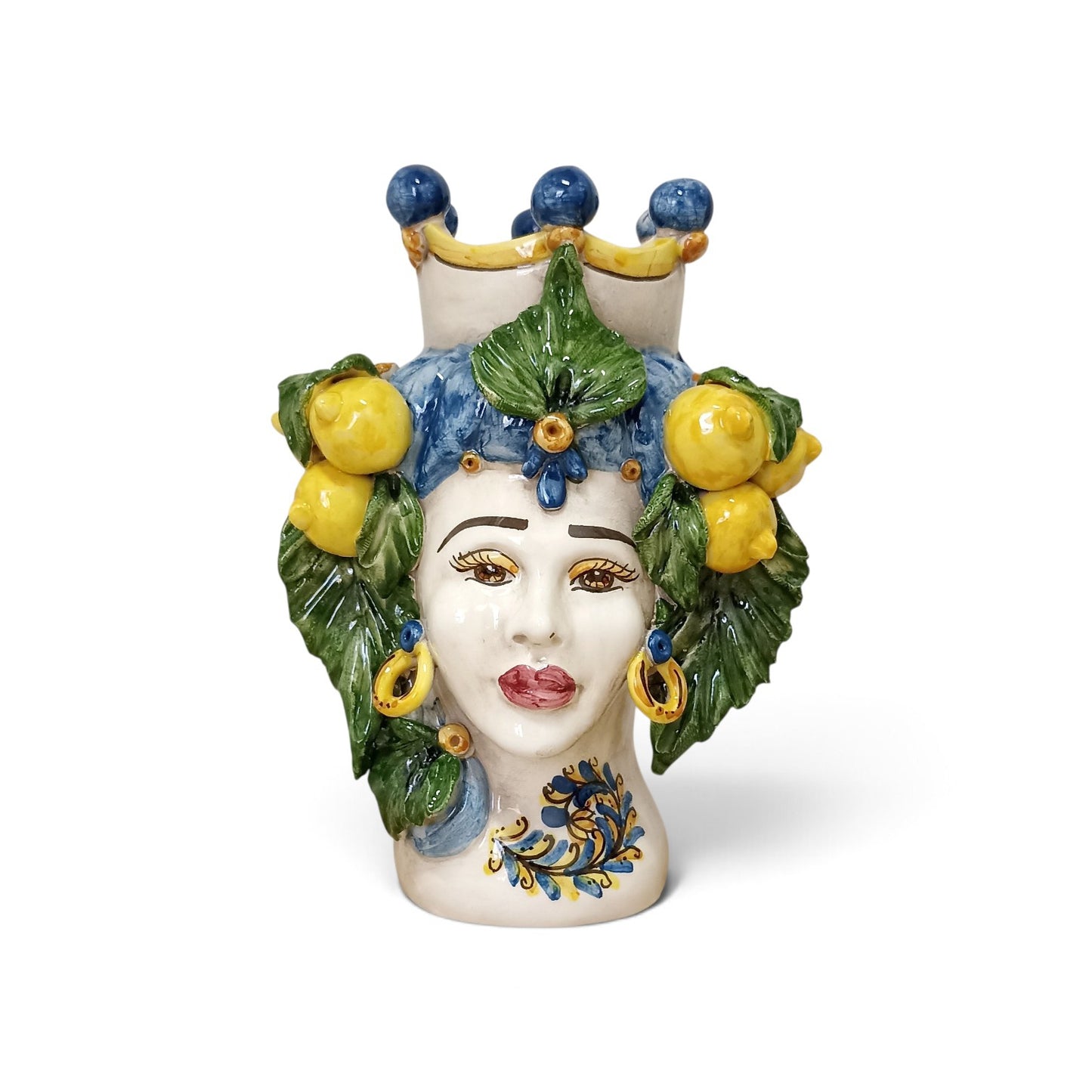 Sicilian ceramic Moorish heads with lemons