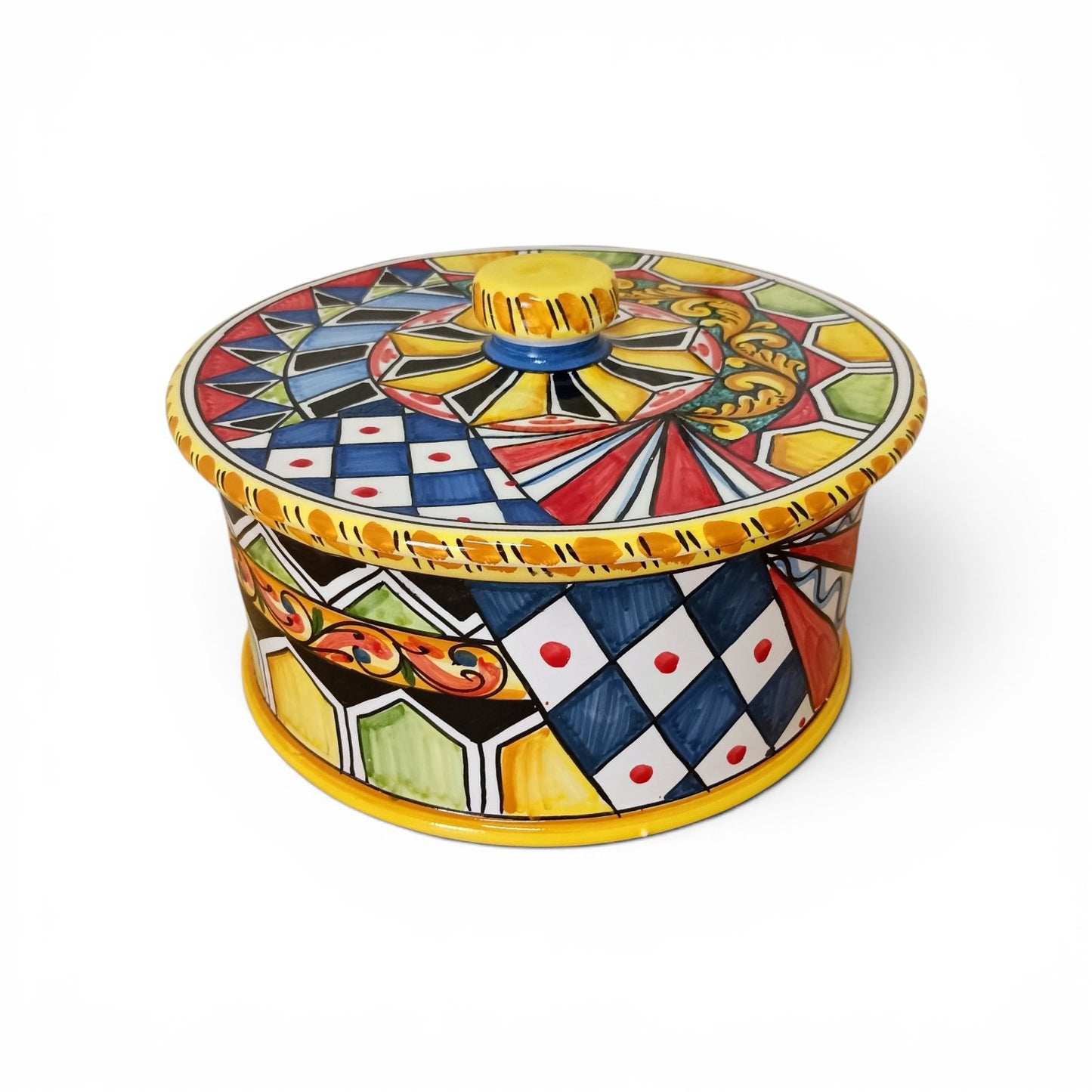 hand-decorated cookie jar