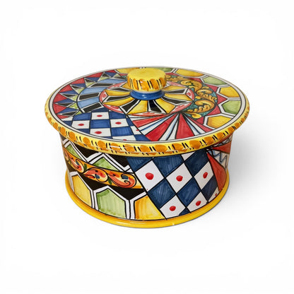 hand-decorated cookie jar