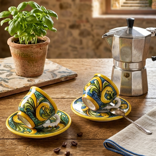 Sicilian ceramic coffee cup