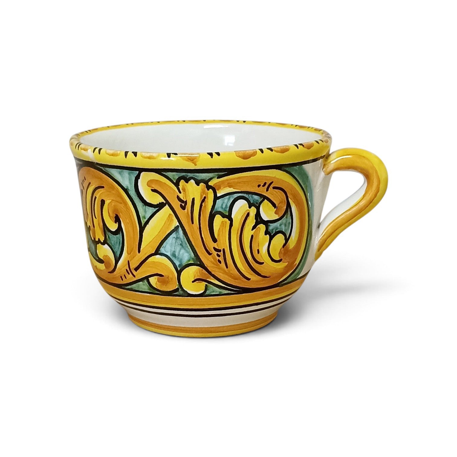 Sicilian ceramic espresso coffee cup