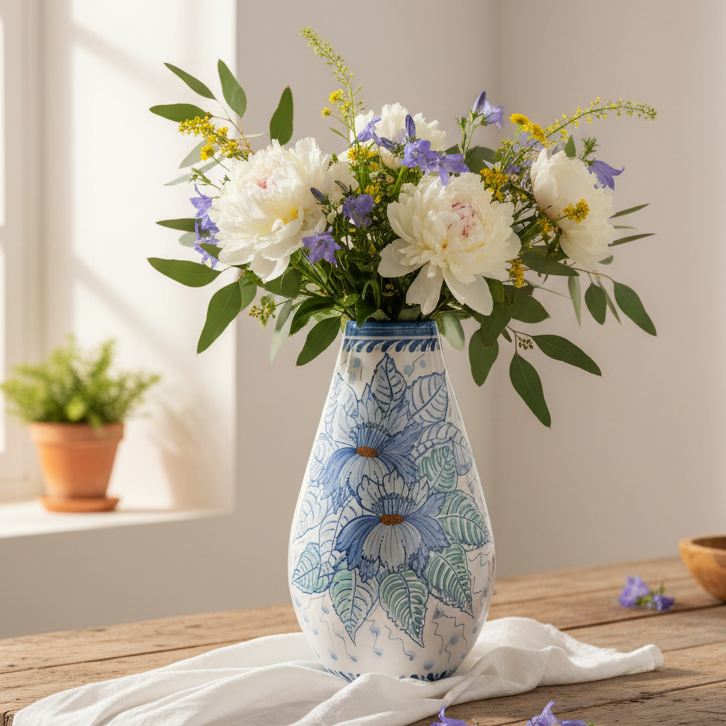 Sicilian ceramic flower holder