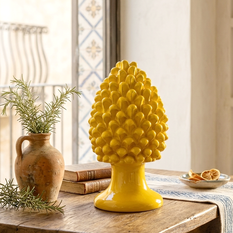 Sicilian ceramic pine cone