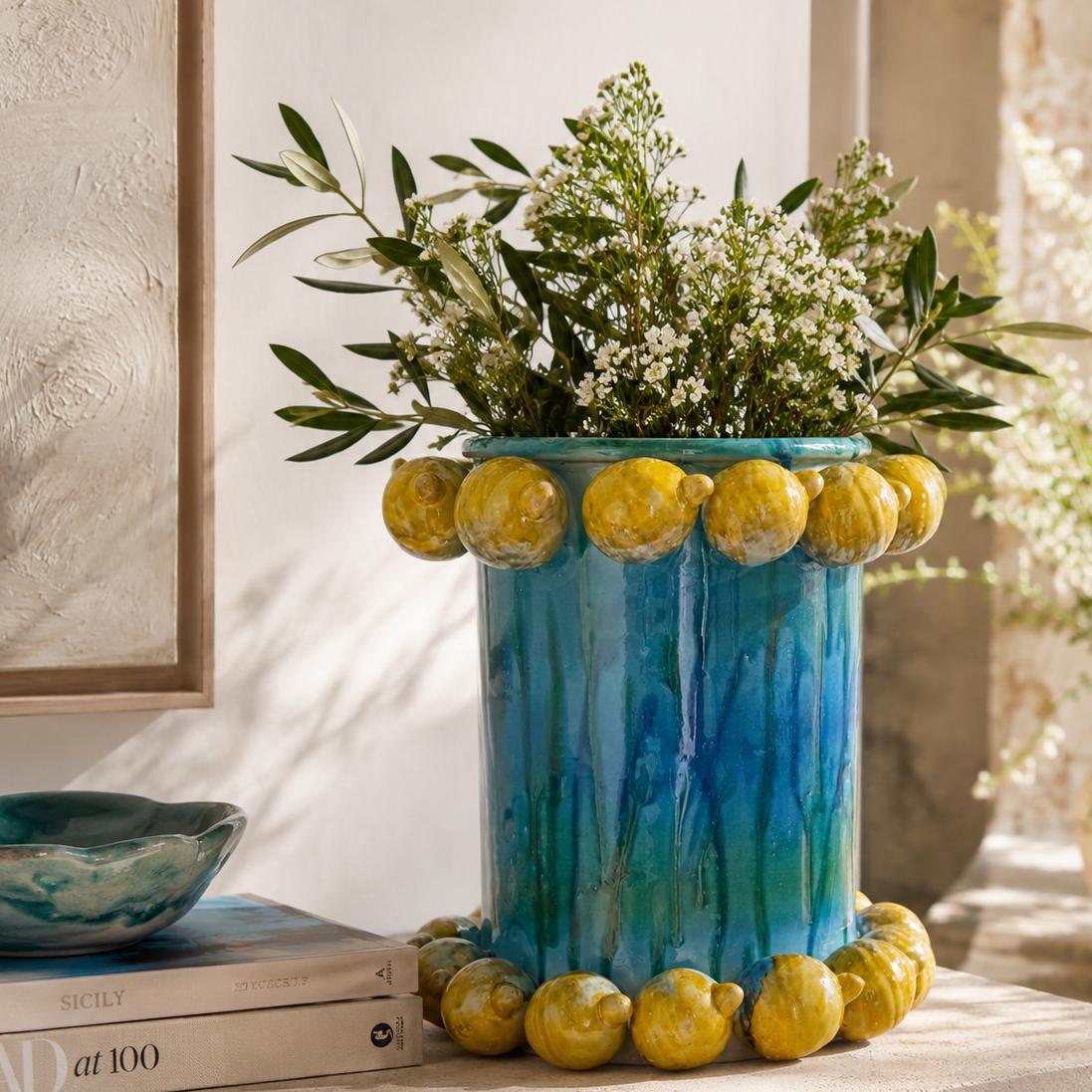Sicilian ceramic plant holder