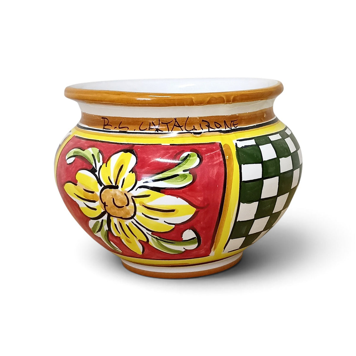 Sicilian ceramic plant saucer