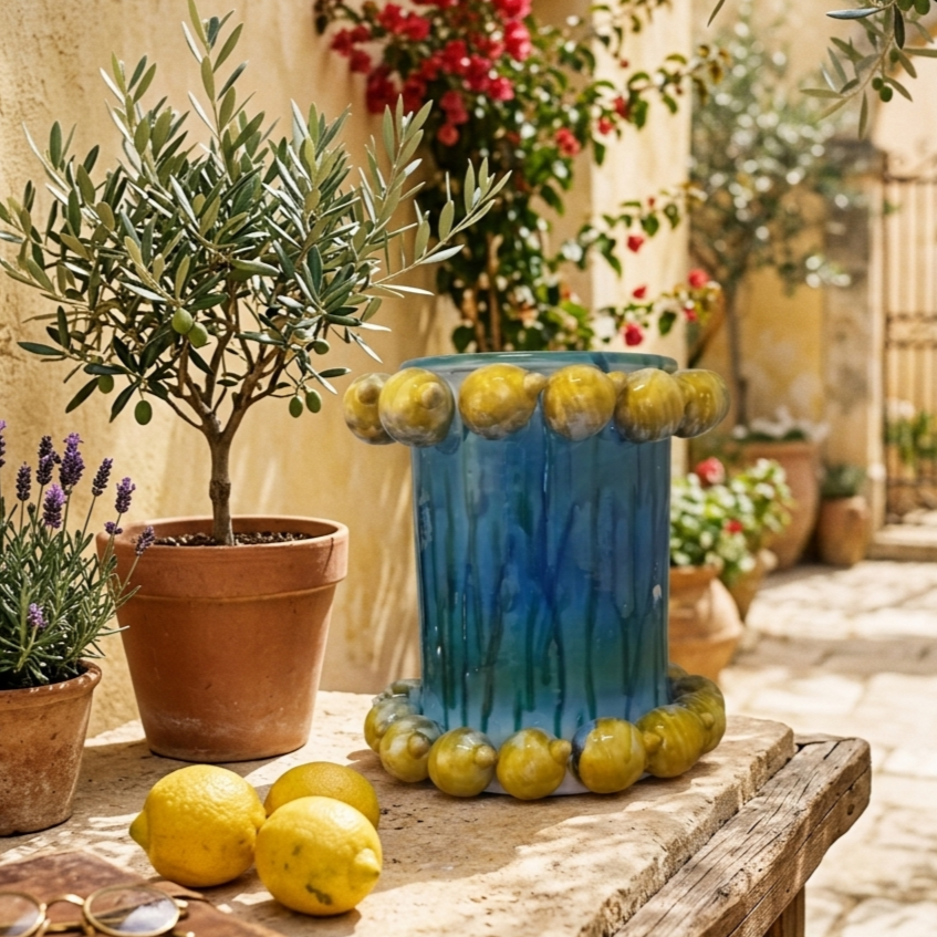 Sicilian ceramic vase holder