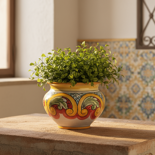 Sottovaso piante decoro Caltagirone 