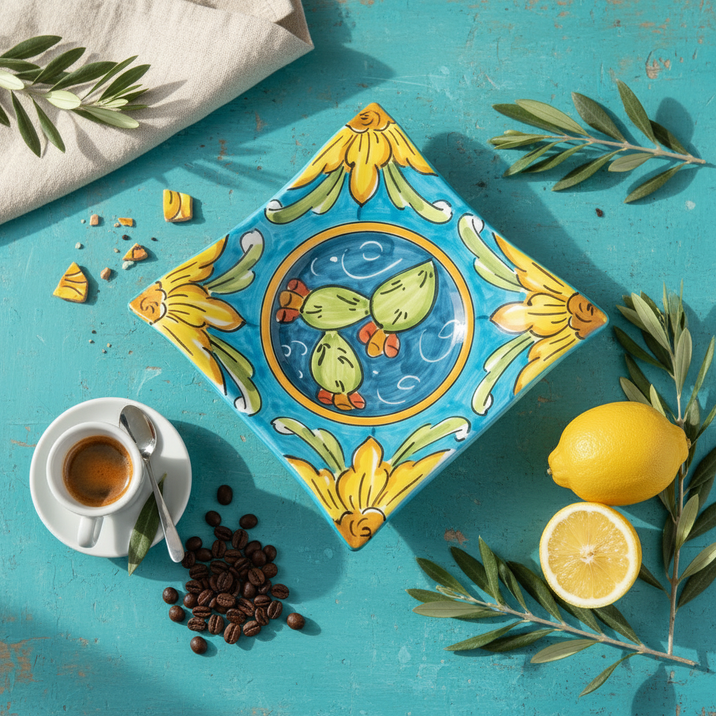 Svuotatasche in maiolica colorata