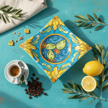 Svuotatasche in maiolica colorata