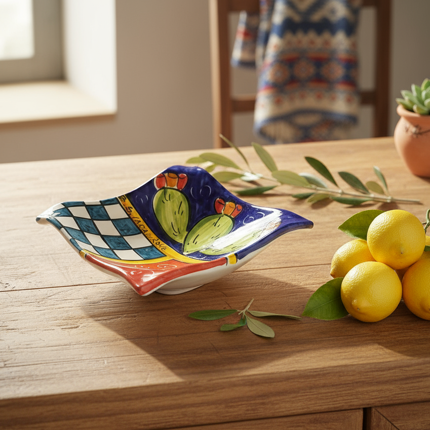 Svuotatasche da scrivania di Caltagirone 