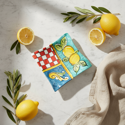 Svuotatasche in maiolica di Caltagirone 