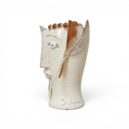 TESTA BIANCA IN CERAMICA MODERNA