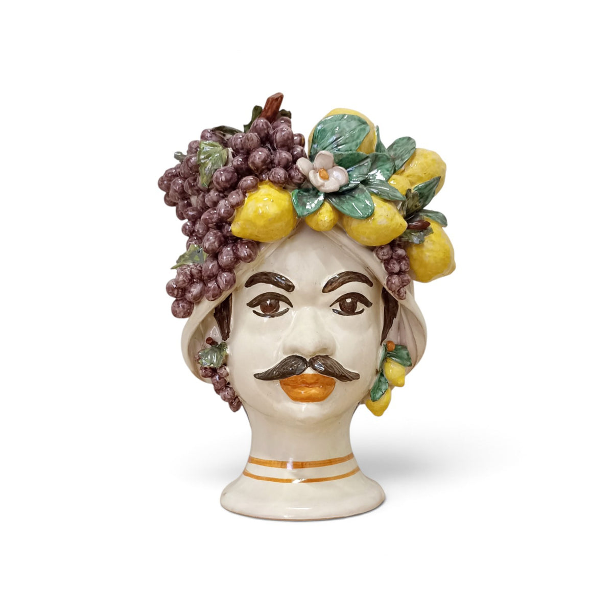 HEADS IN SICILIAN CERAMIC