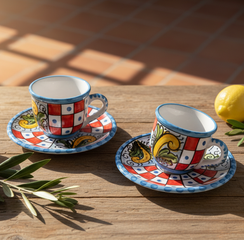 Tazzina maiolica di Caltagirone 