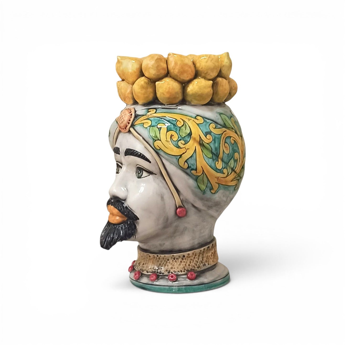 Testa di Moro in maiolica Siciliana 