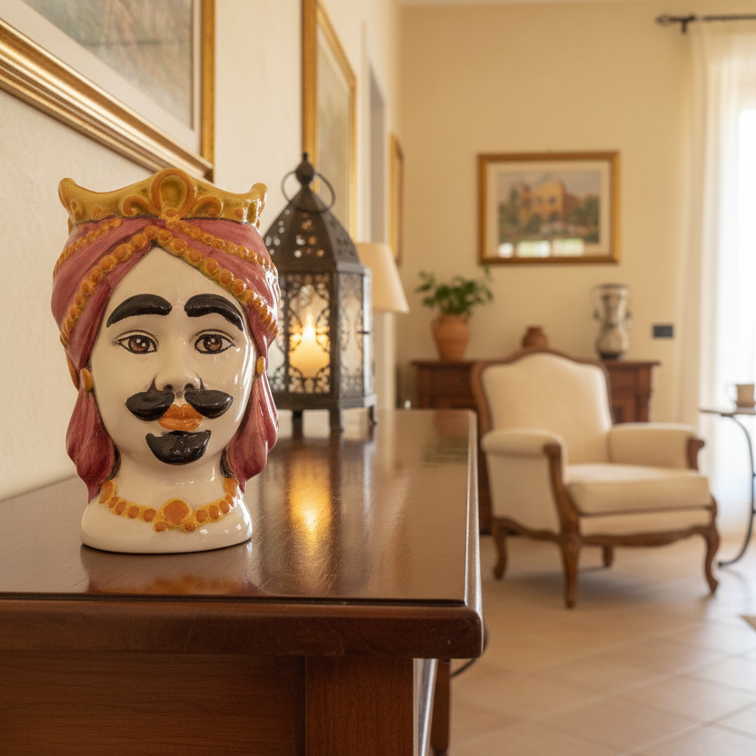 Testa di moro decorata 