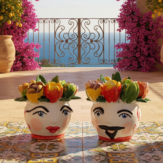 Testa di moro floreale di Caltagirone 