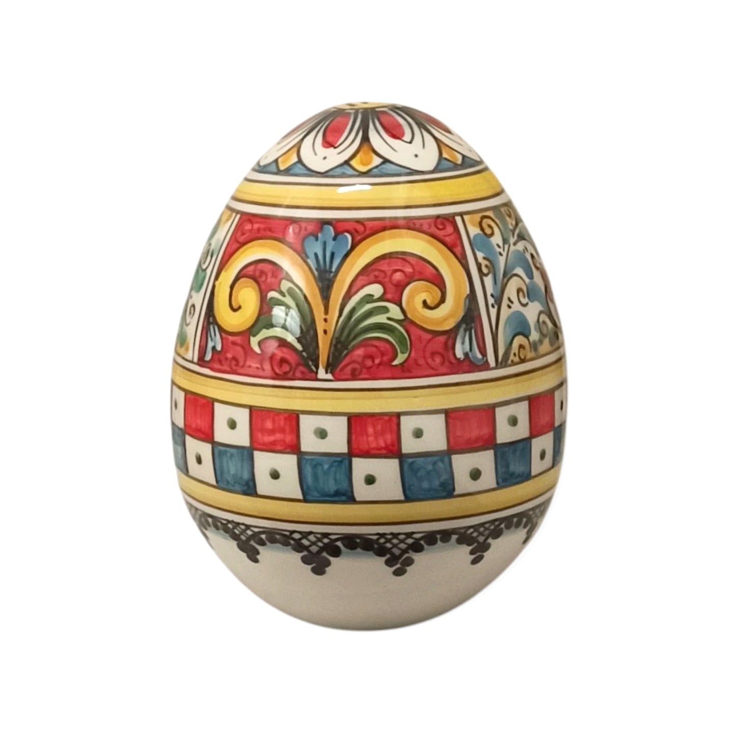Uovo in maiolica di Caltagirone fatto a mano