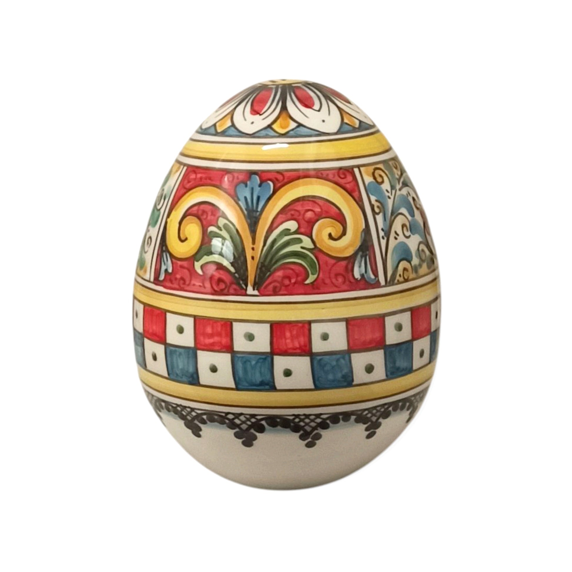 Uovo in maiolica di Caltagirone fatto a mano