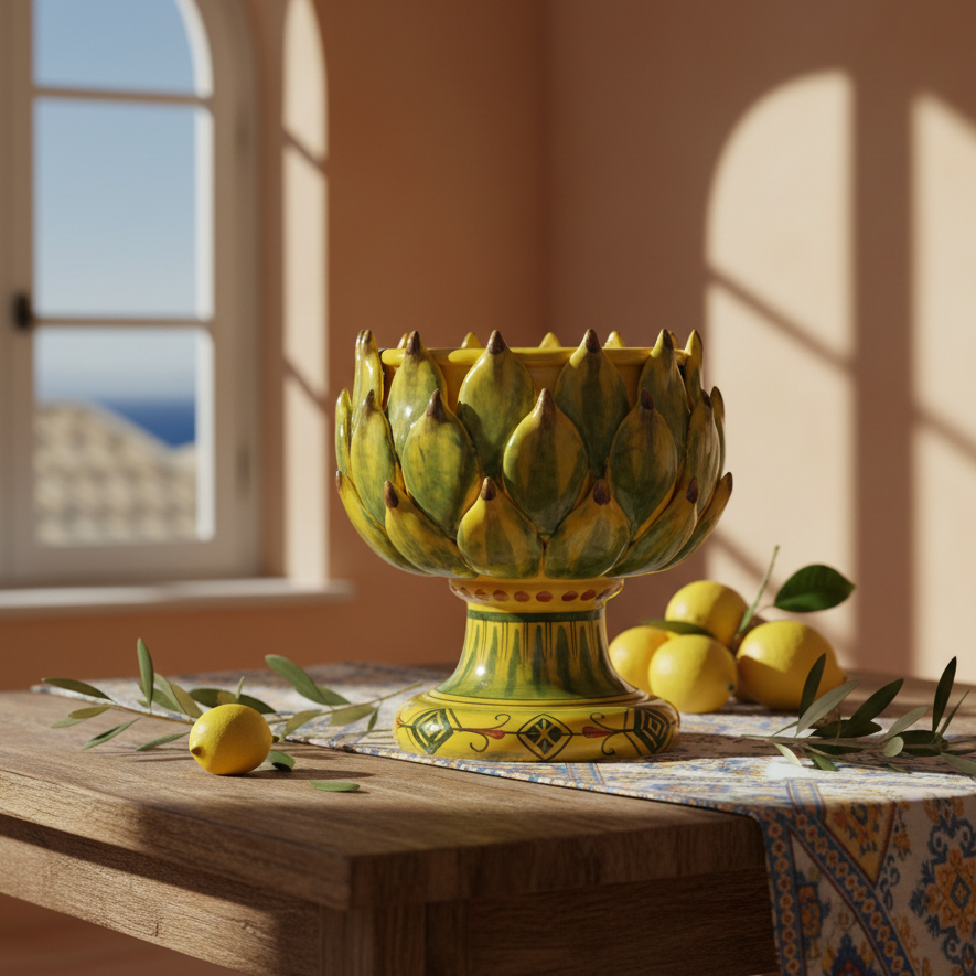 Vaso porta piante in maiolica