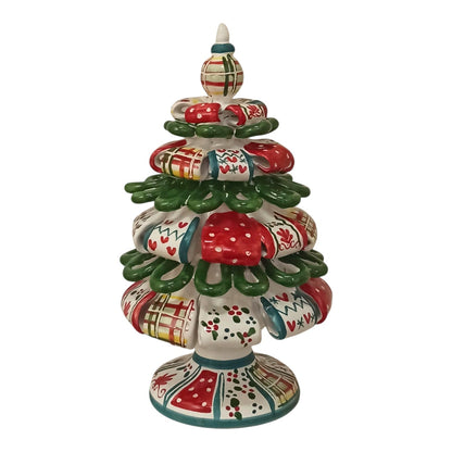 alberello in ceramica siciliana di caltagirone per natale