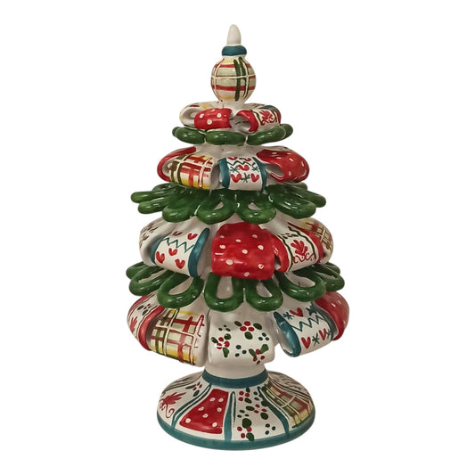 alberello in ceramica siciliana di caltagirone per natale