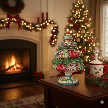 albero per natale in ceramica siciliana 