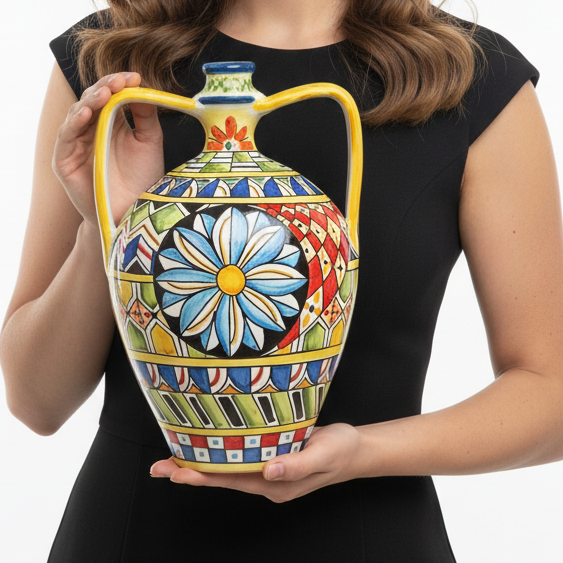 anfora siiciliana in ceramica di sicilia