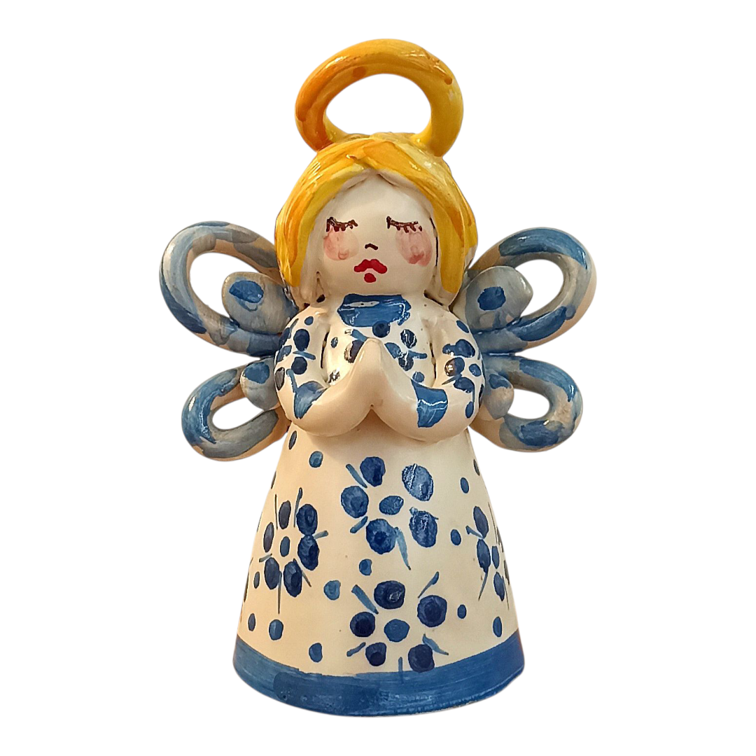Angioletto decorato in maiolica di Caltagirone 