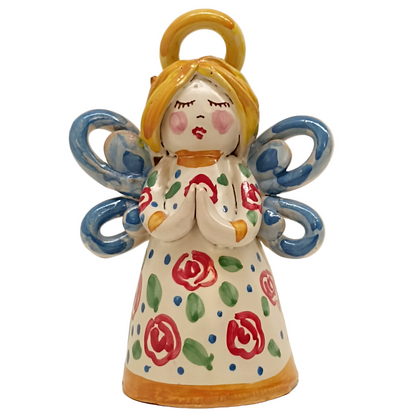 angelo che prega in ceramica