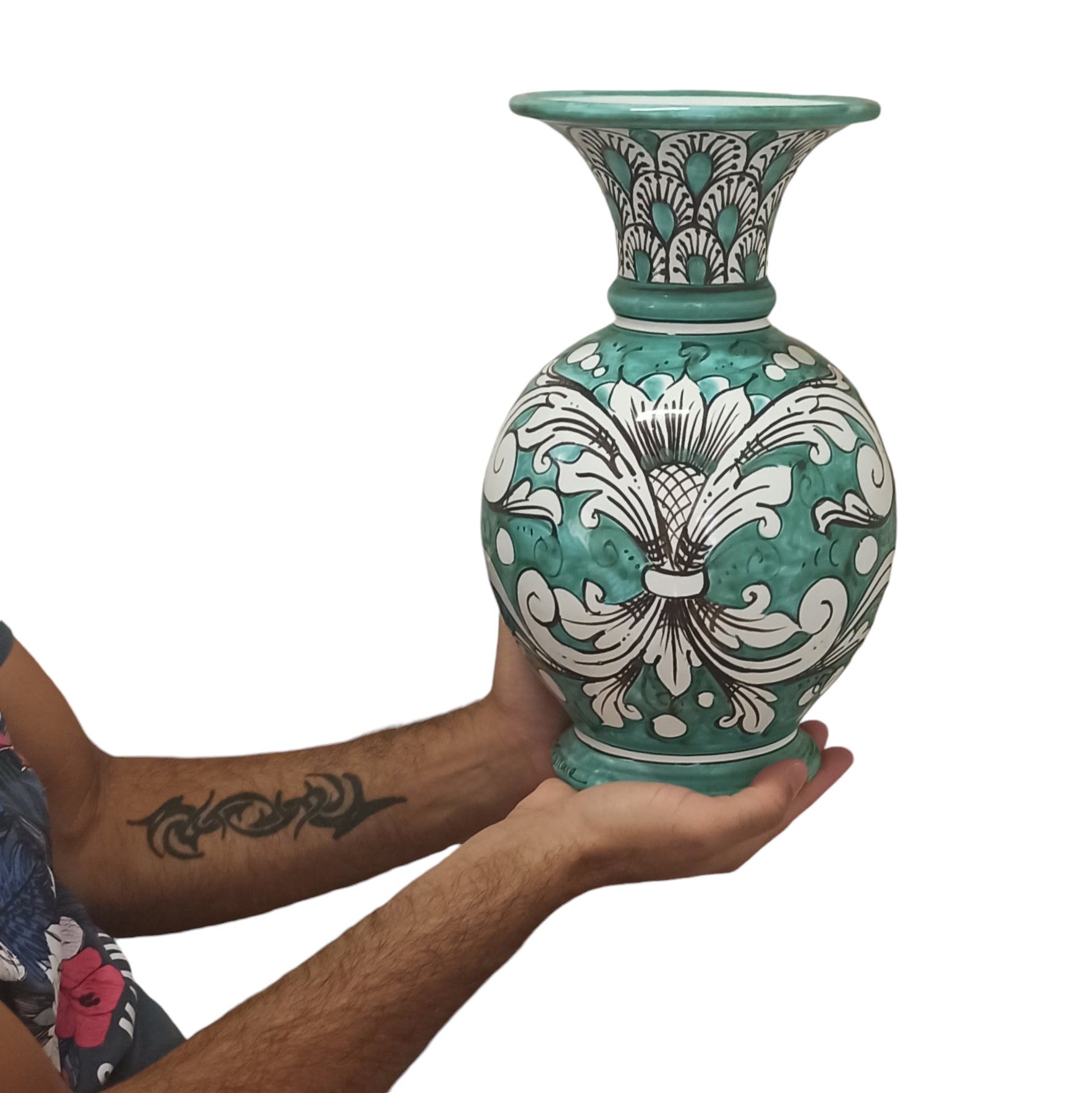 Porta fiori Maiolica caltagirone decorato a mano outlet