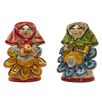 ballerina seduta in ceramica