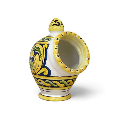 contenitore per il sale in maiolica