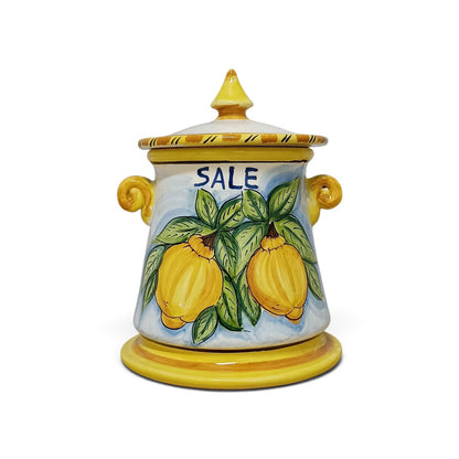 contenitore sale in ceramica siciliana