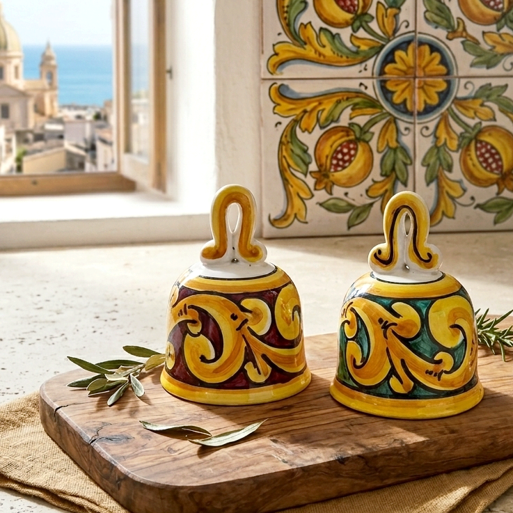 decorated ceramic bell 
