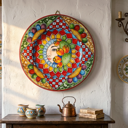 piatto in ceramica da parete grande