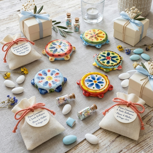 bomboniera maiolica per comunione