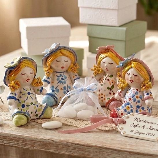 bambolina in maiolica di caltagirone