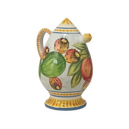 caraffa del malandrino in maiolica siciliana 