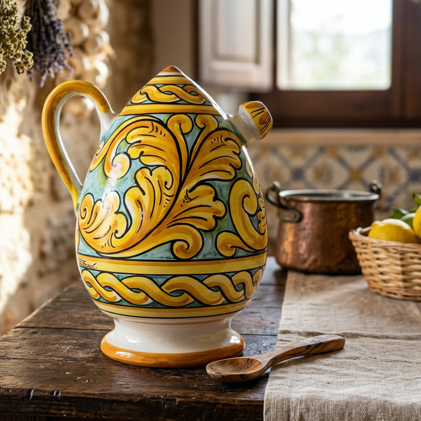 brocca in ceramica siciliana originale