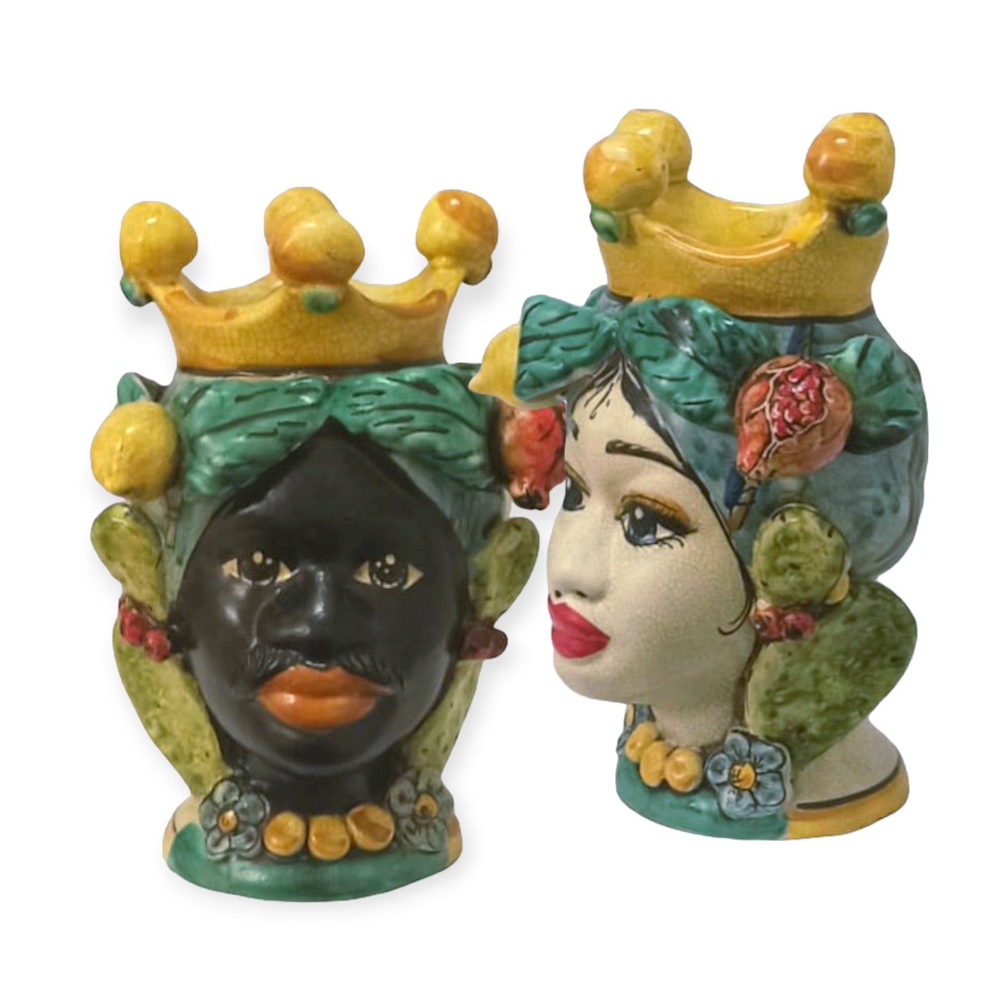 Teste in maiolica siciliana