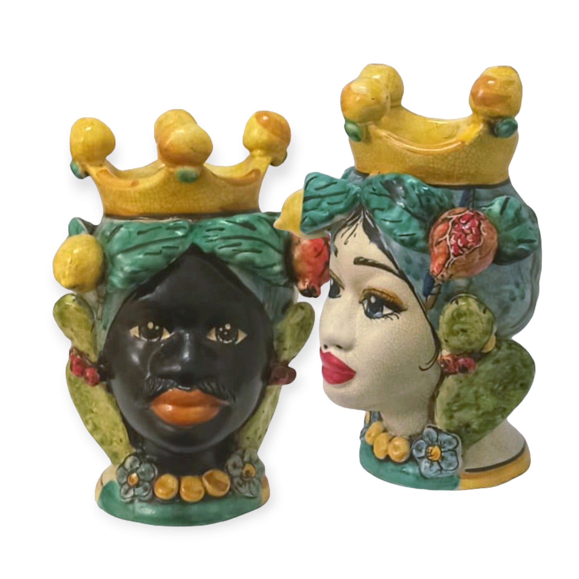 Teste in maiolica siciliana
