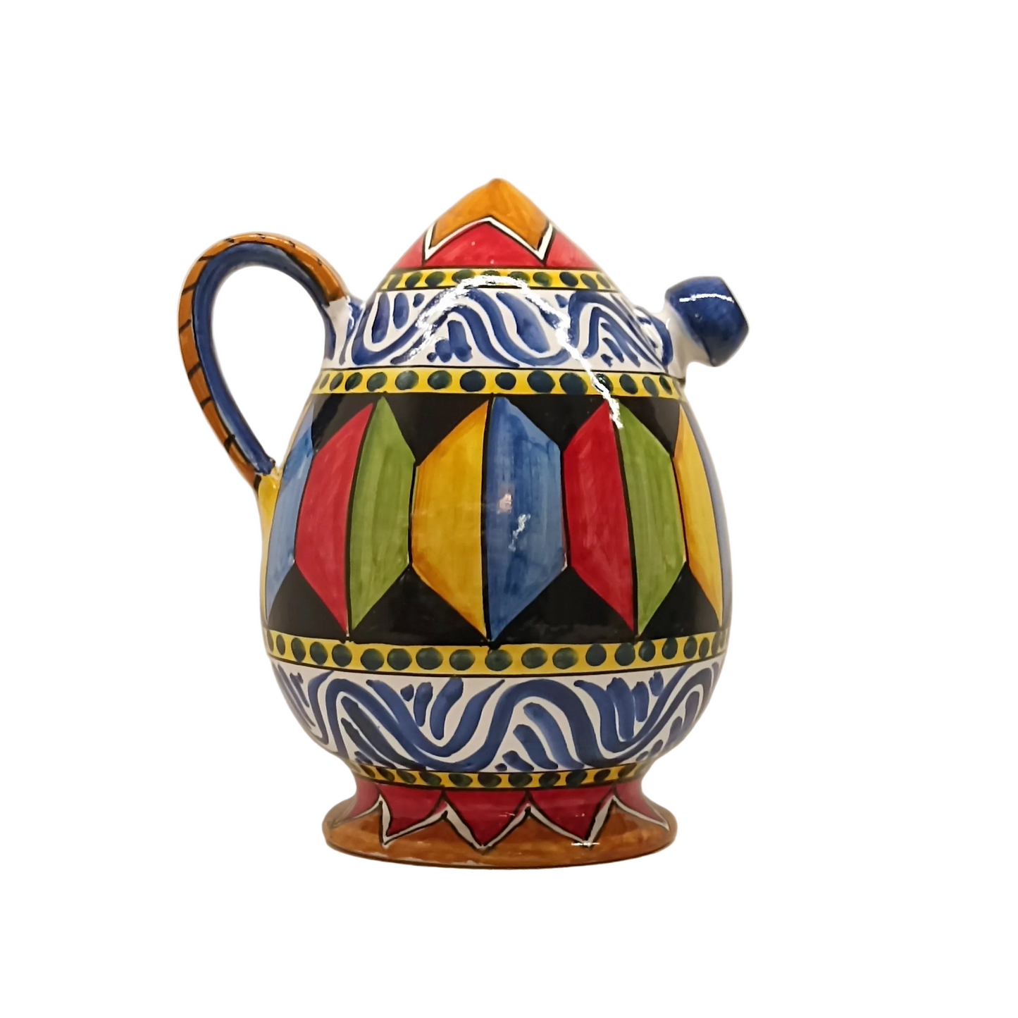 bommolo decorato in maiolica siciliana