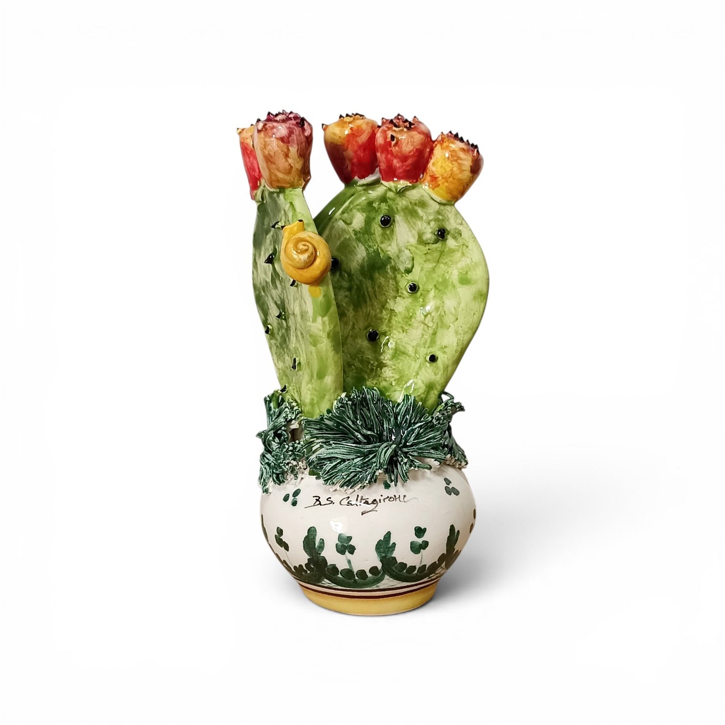cactus caltagirone in ceramica