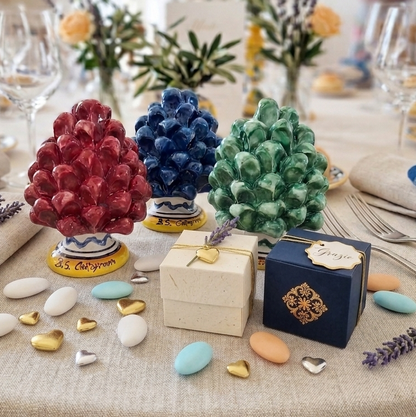 ceramic pine cone favor