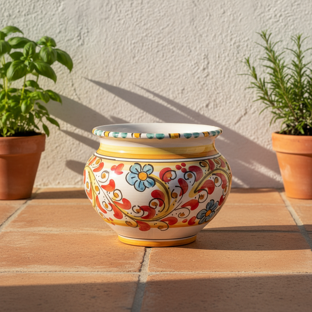 Vaso portapiante di Caltagirone 