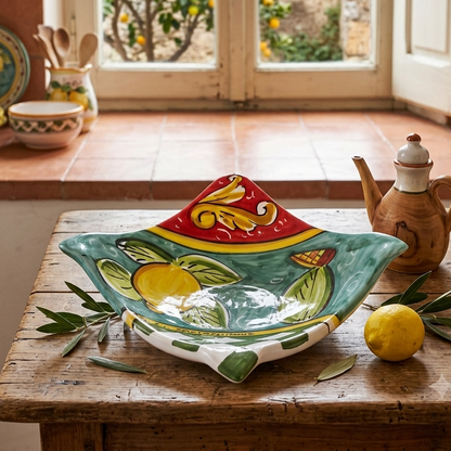 sicilian majolica candy holder
