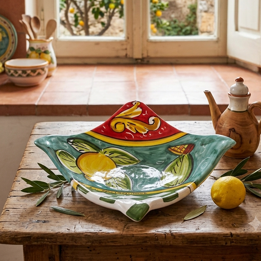 sicilian majolica candy holder